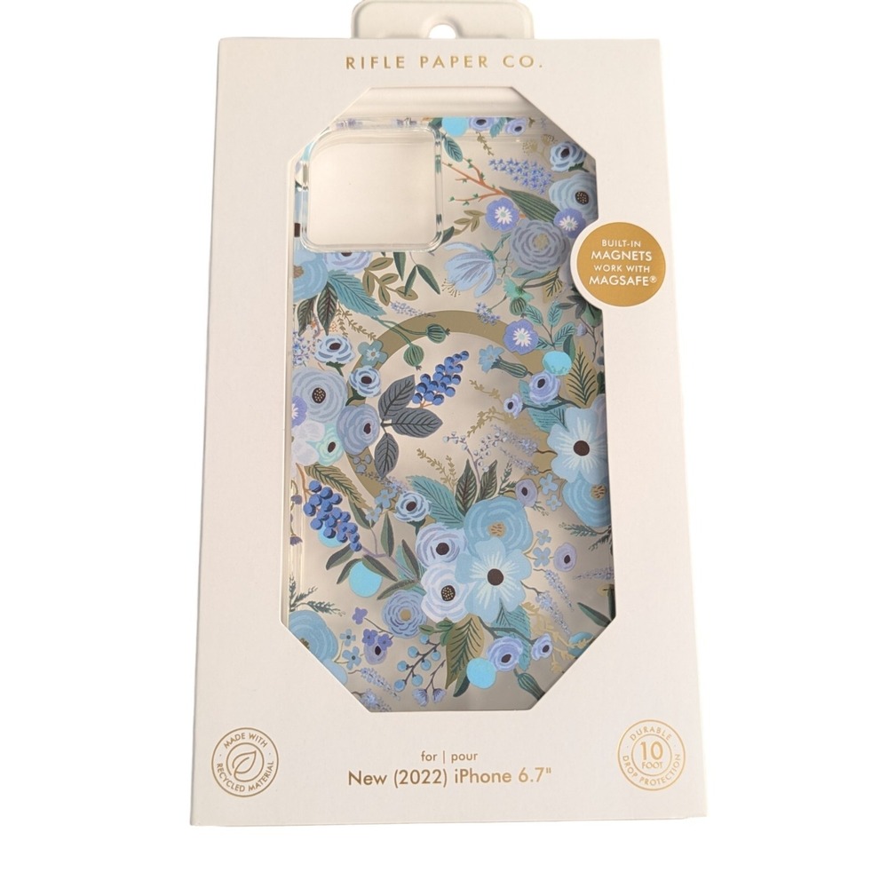 Y5. Rifle Paper Co. Series Case MagSafe for iPhone 15/14 Plus -Garden Party Blue